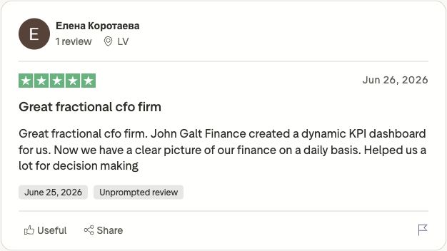 Оригинальный отзыв Елена Коротаева о John Galt Finance в Trustpilot